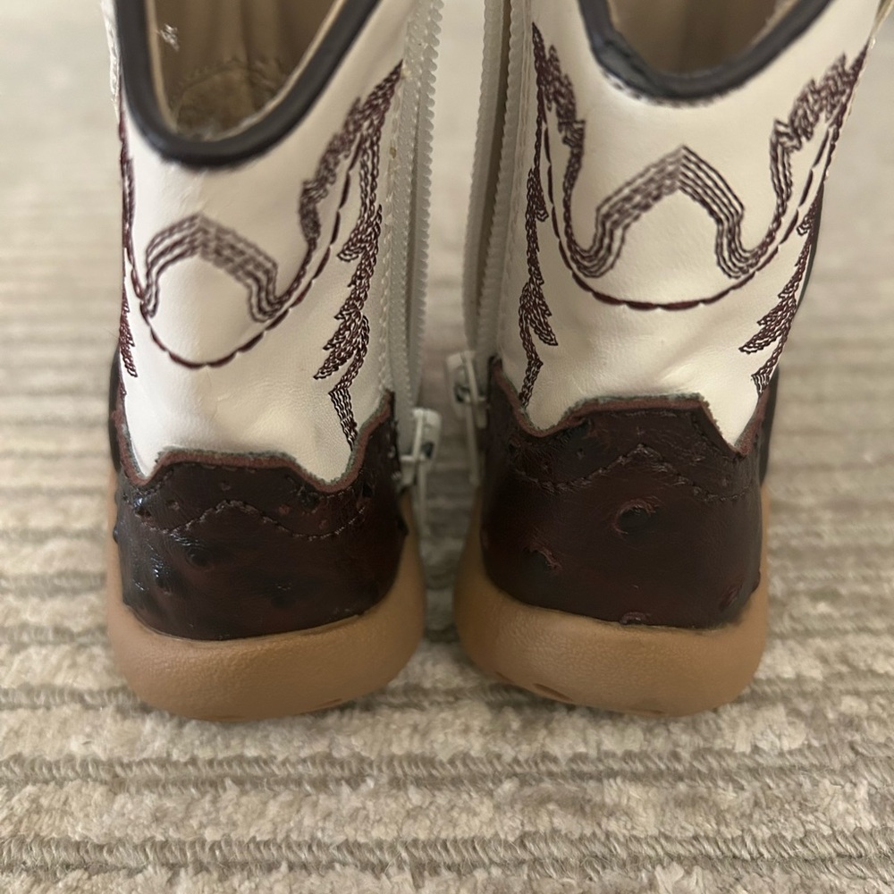 Baby Cowboy Boots - Roper Brown and White - Picture 3 of 5